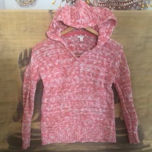 SONOMA brand hoodie Sweater Women XS orange/pink/white color style stretch